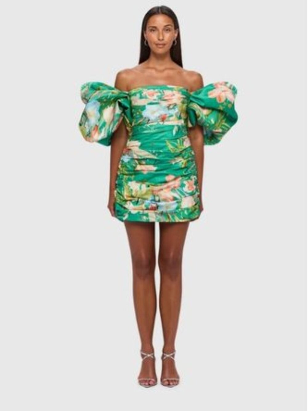 NWT LEO LIN Brenda Puffy Sleeve Mini Dress